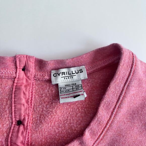 Cyrillus girls peach graphic sweatshirt size 158/ US 12-13 - Picture 2 of 6